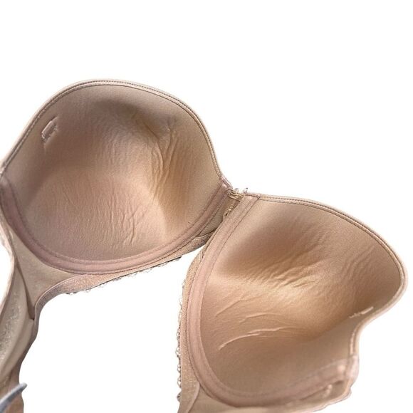 b.tempt'd by Wacoal Faithfully Yours Strapless Push Up Bra beige size 32DD - Picture 6 of 6